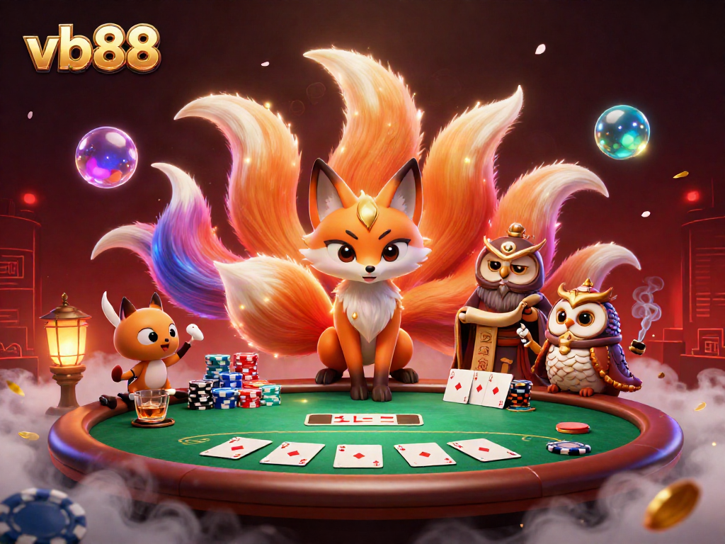 Experience excitement with vb88 at this vibrant online casino, featuring poker and mystical characters.