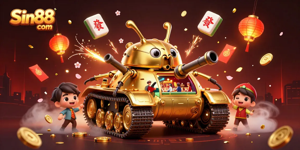 Engage with exclusive gaming experiences at Sin88 com in a vibrant 3D casino world with dynamic characters and festive elements.
