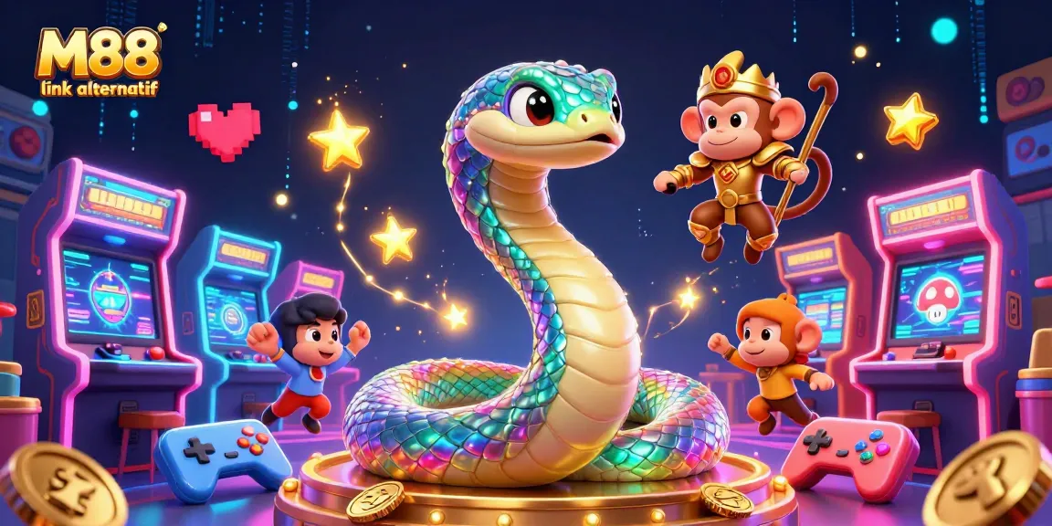 Experience the magic of M88 link alternatif with vibrant gaming elements and dynamic characters.