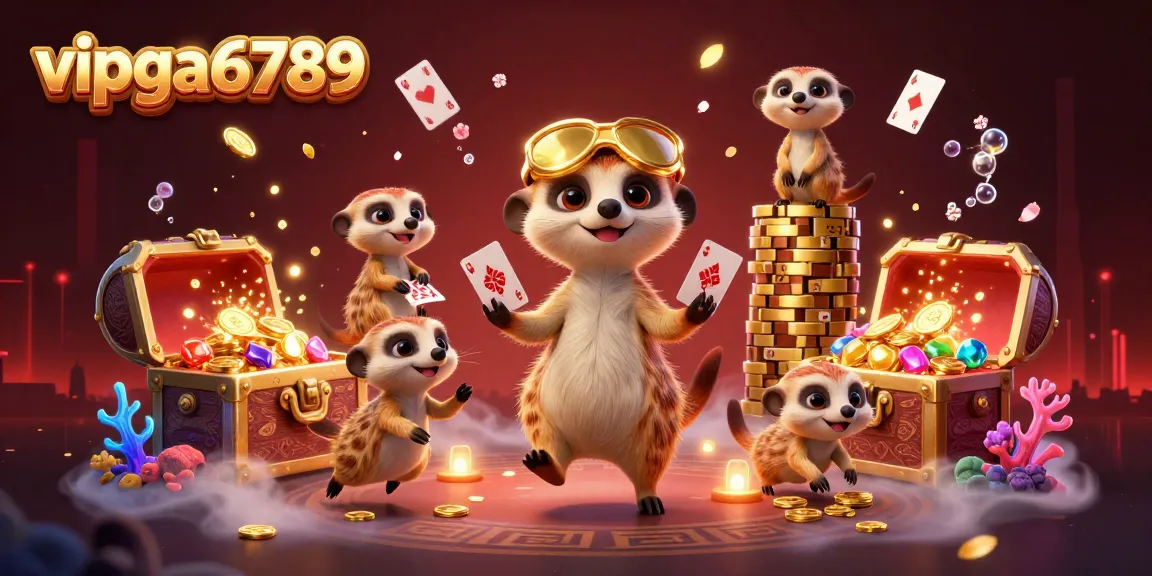 Engage in thrilling action at vipga6789 with meerkats managing a colorful casino filled with treasures.