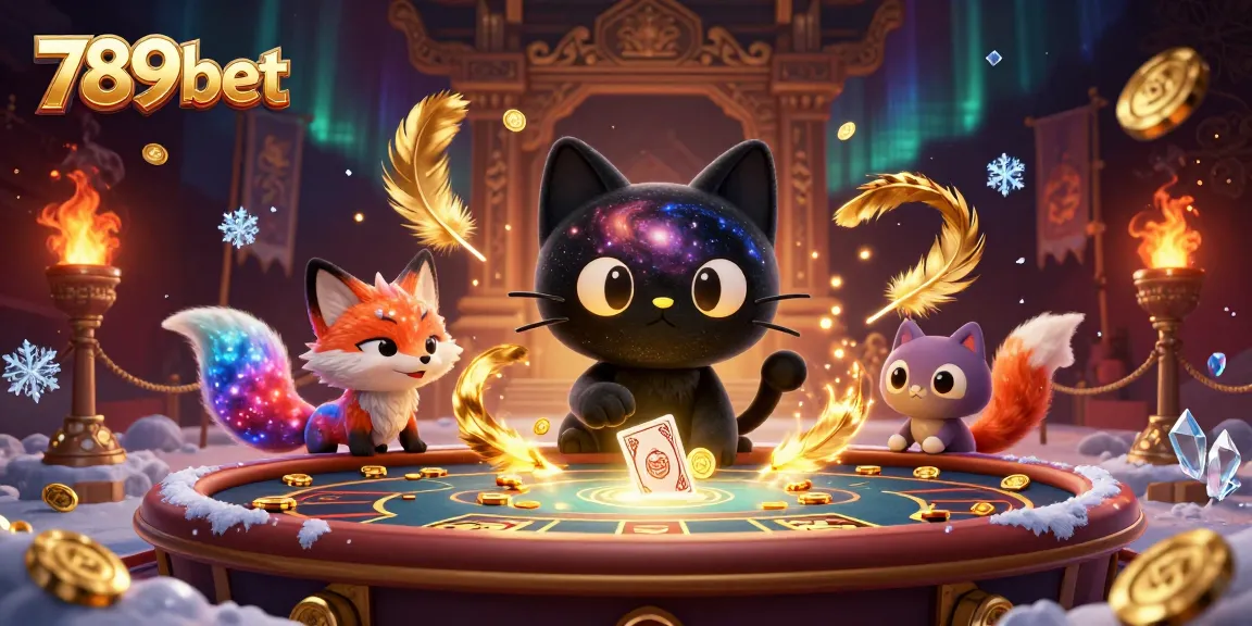 Khám phá thế giới 789bet với biểu tượng mèo hố đen 3D và fox tinh vân đầy màu sắc tại sòng bạc.